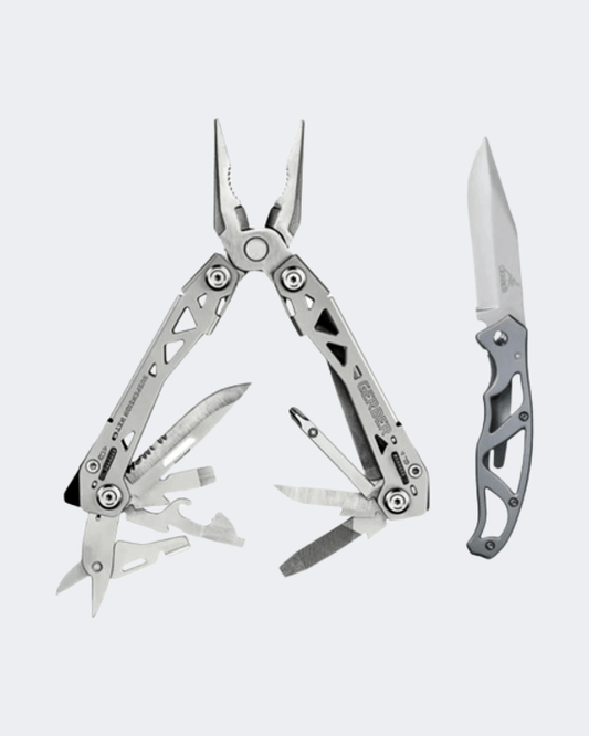 Gerber Suspension Nxt & Large Paraframe Combo Set Camping Multi-Tool Silver