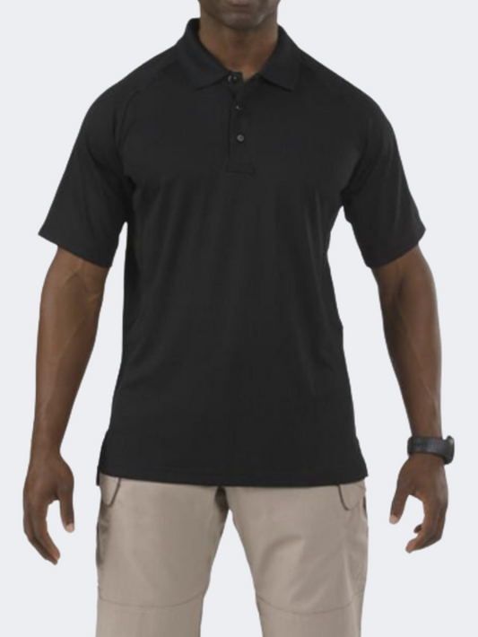 5-11 Men&#39;s Tactical 71049-19 Performance S/S Black Polo Short Sleeve