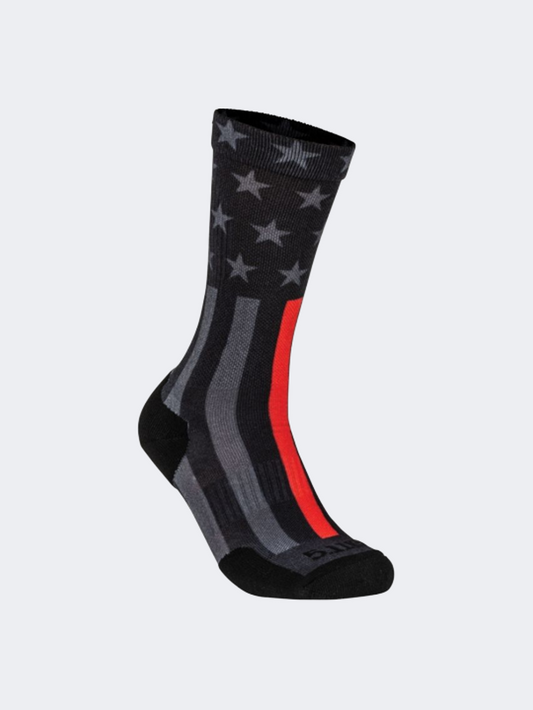 5-11 Crew Men Tactical Sock Black/Red