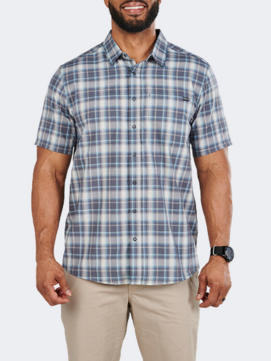 5-11 Brand Wyatt S/S Plaid Men Tactical Shirt Turbulence