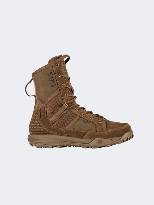 5-11 Brand A/T 8" Non-Zip Men Tactical Boots Dark Coyote