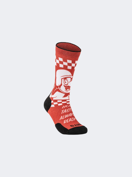 5-11 Brand Pizza Delivery Men Tactical Sock Red/White/Black