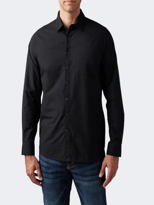 5-11 Brand Igor Solid Men Tactical Shirt Black