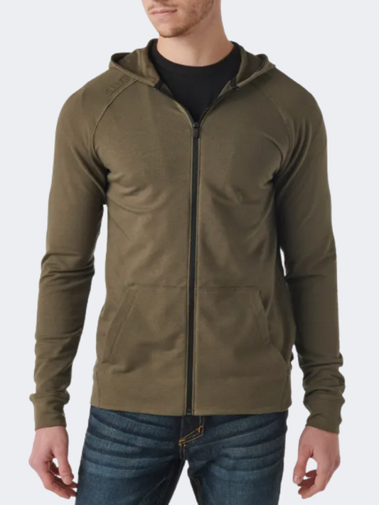 5-11 Brand Zone Full Zip  Men Tactical Hoody Green